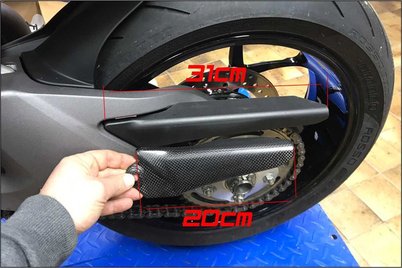 Chain guard short carbon for Hypermotard 950 939