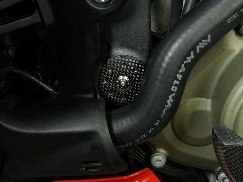 frame plugs front carbonfiber glossy Ducati Panigale V4, Streetfighter V4