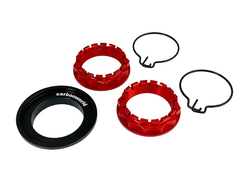 Ducati wheel nut kit red / black