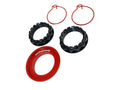 Ducati wheel nut kit black/red