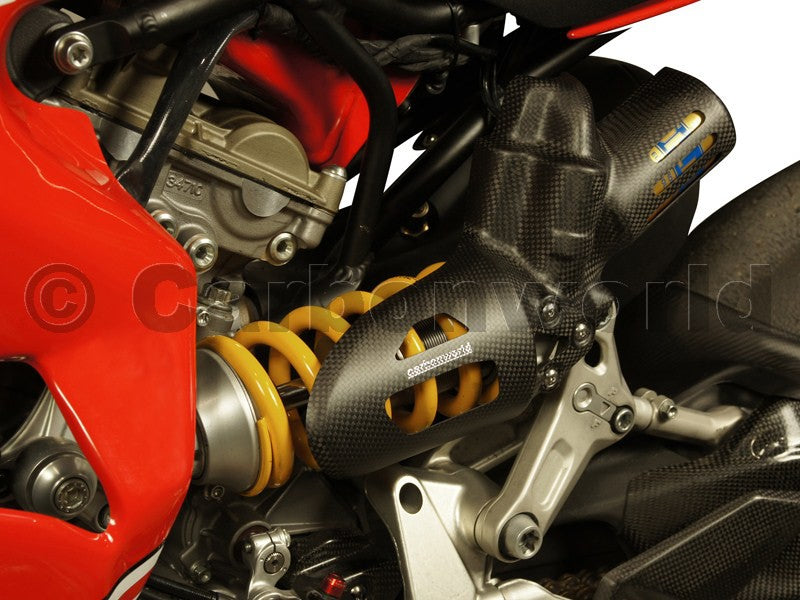 Shock absorber guard Corse Carbon matte for Ducati Panigale V2 Bayliss