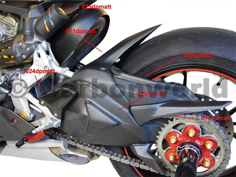 Shock absorber guard Corse Carbon matte for Ducati Panigale V2 Bayliss