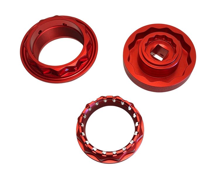 rear wheel nut kit "big bundle" for MV Agusta F4 F3 Brutale red