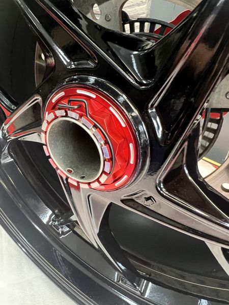 Ducati wheel nut red two-tone