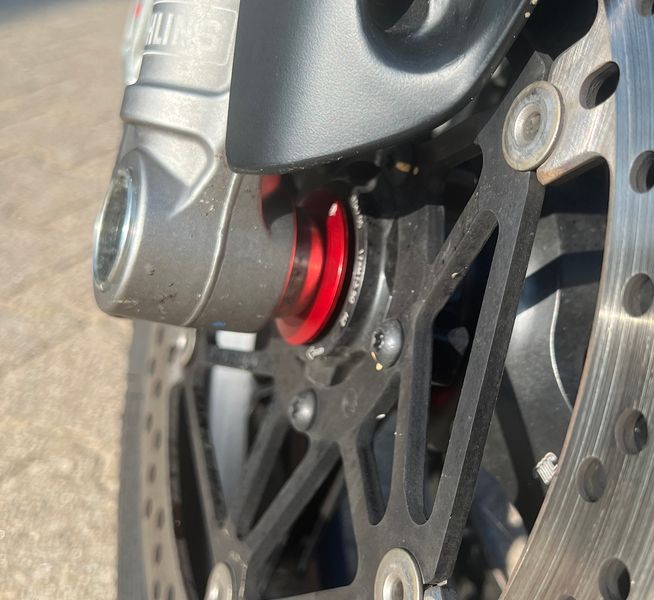 Ducati front wheel bushings red