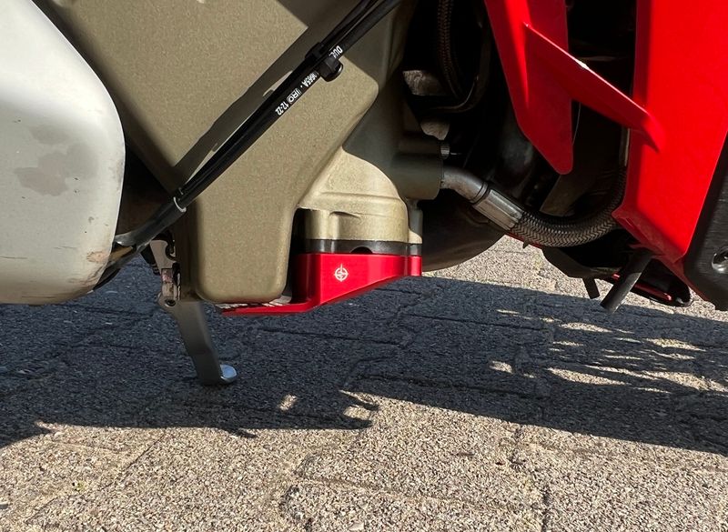 Ducati oil pan cover red