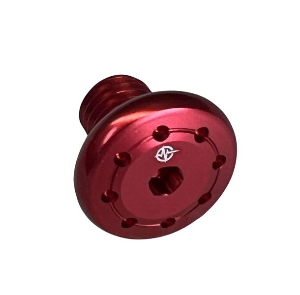 Ducati mirror blind screw, clockwise thread (left mirror), red