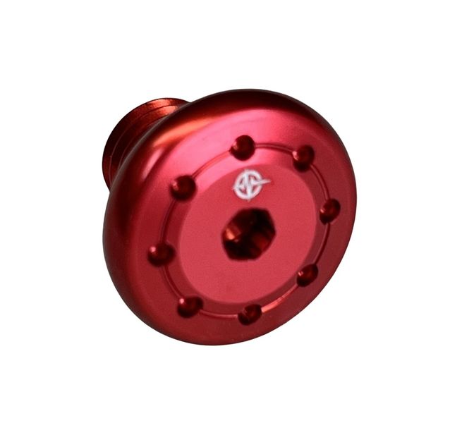 Ducati mirror blind screw, counter-clockwise thread (right mirror), red
