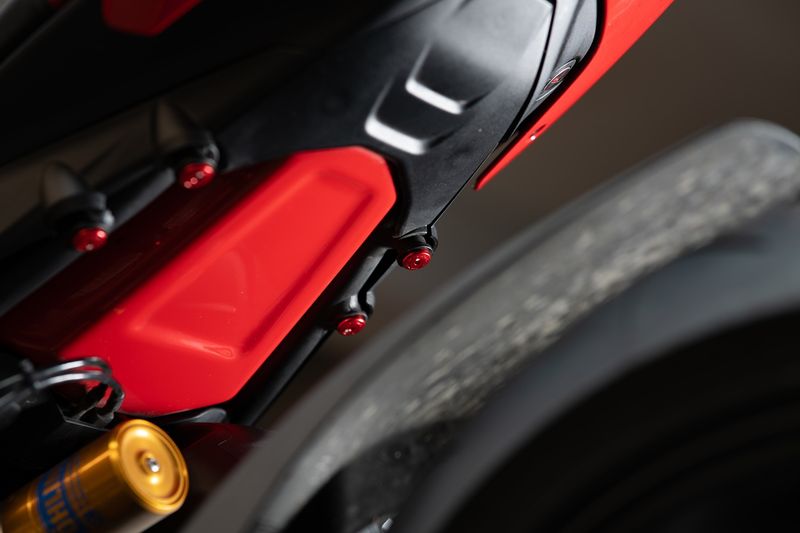Ducati screw blanking plugs underseat red 4 pieces