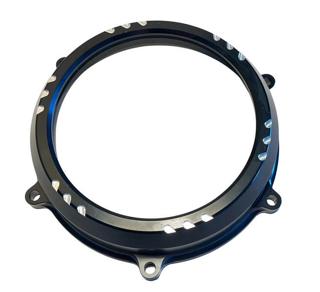Ducati clear clutch cover black silver