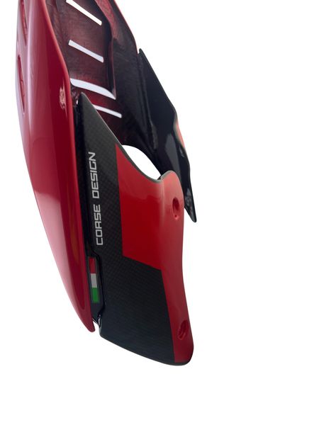 Seat cover carbon Corse design red Ducati Panigale V4 V2, Streetfighter V4 V2