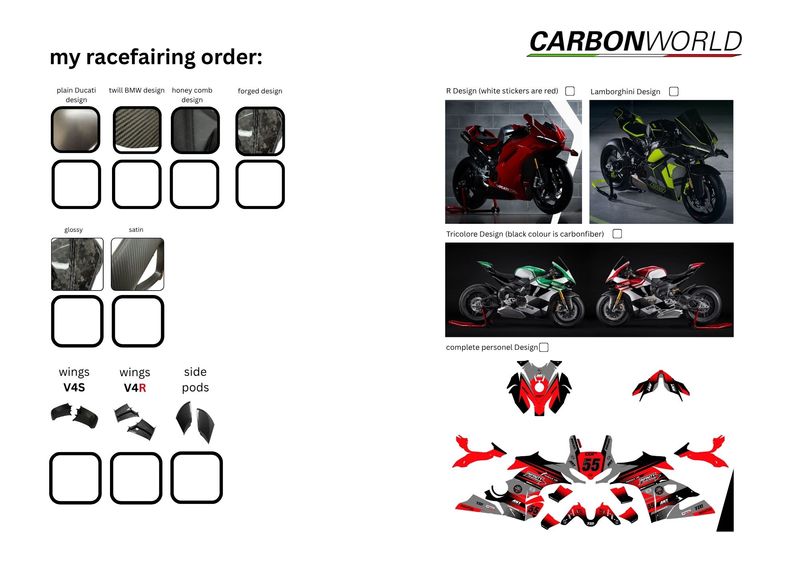 race fairing kit Ducati Carbon Panigale 2025-