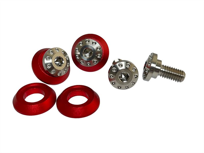 Screw Kit red/silver windscreen for Ducati Multistrada V4