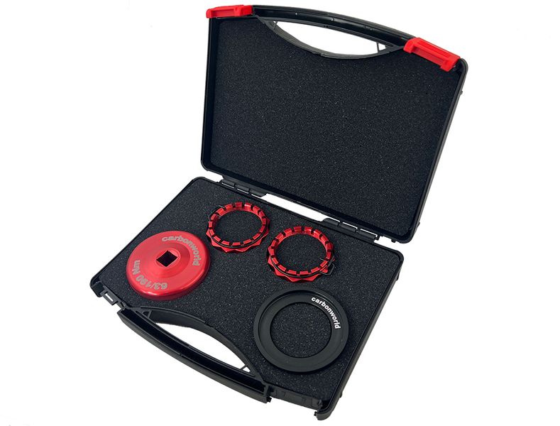 wheelnut kit box black / red for Ducati