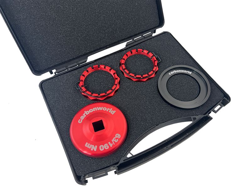 wheelnut kit box black / red for Ducati