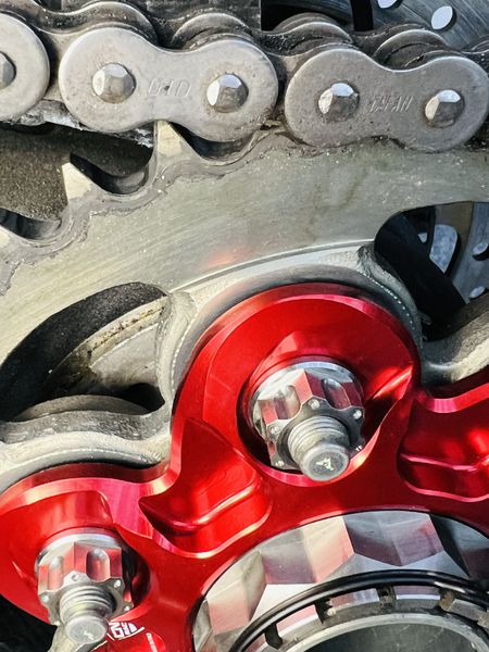 sprocket flange nut titanium for Ducati M10 x1